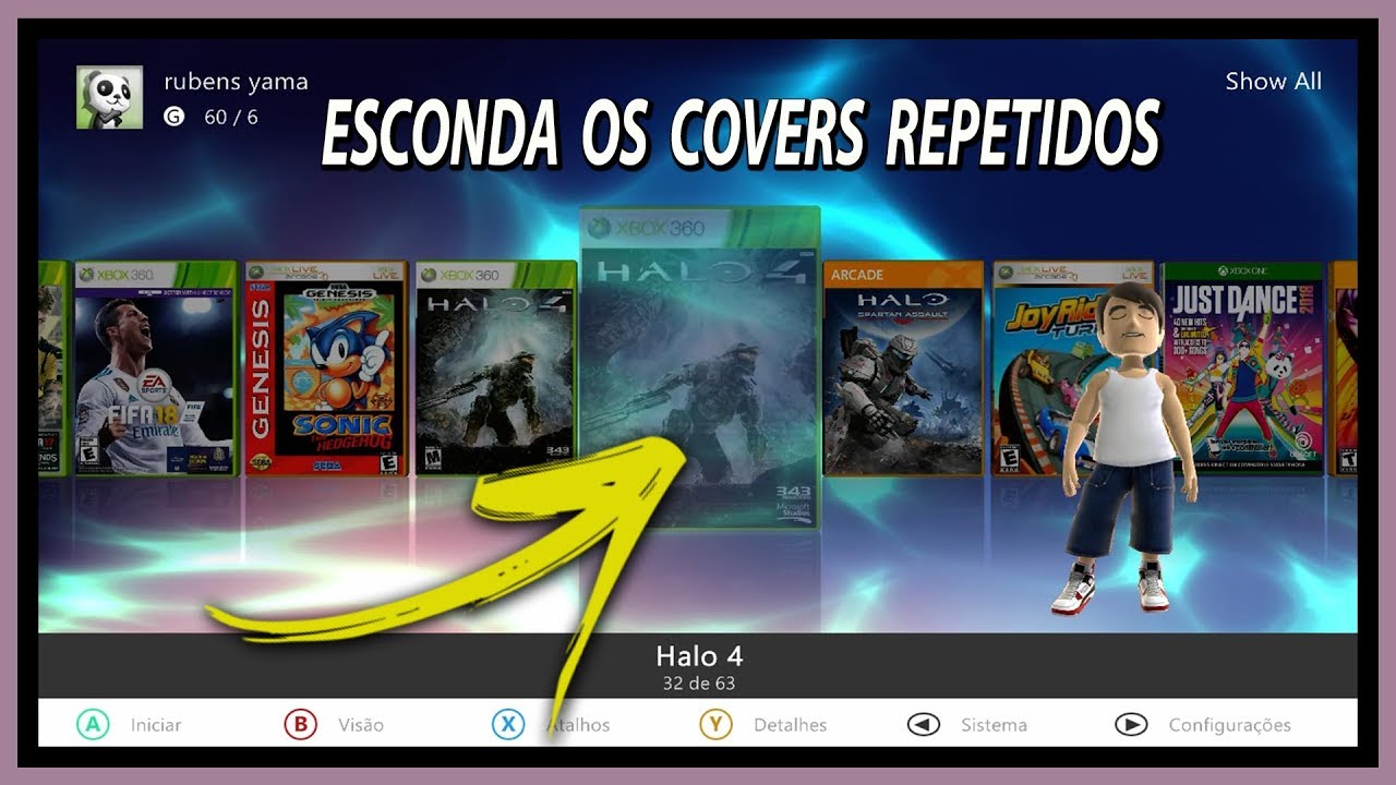 Como Ocultar ou Desocultar Covers de jogos / Emuladores no Aurora 0.7b.1  - Xbox 360 RGH ▪️ (nº1238