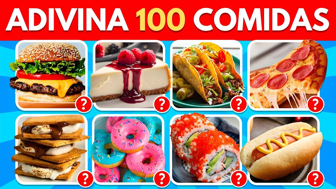Adivina 100 Comidas en 3 Segundos! 🍔🍕 Quiz de Comida