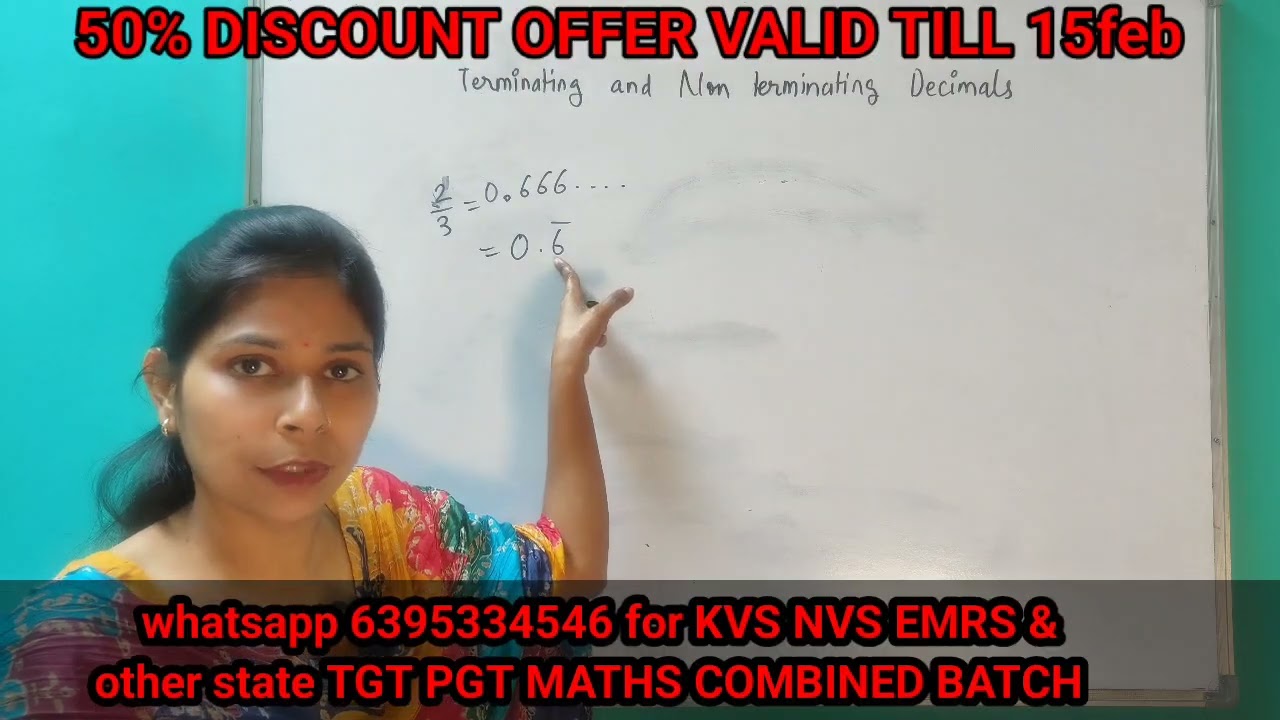 Terminating & Non-Terminating Decimals Explained | TGT/PGT Maths Lesson | Simple Concept & Examples