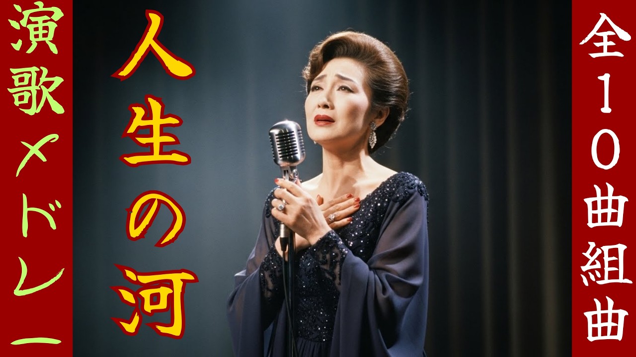【昭和演歌メドレー】【人生の大河】〜昭和の魂を継ぐ歌声〜Japanese Enka song〜Hibari Misora インスパイア