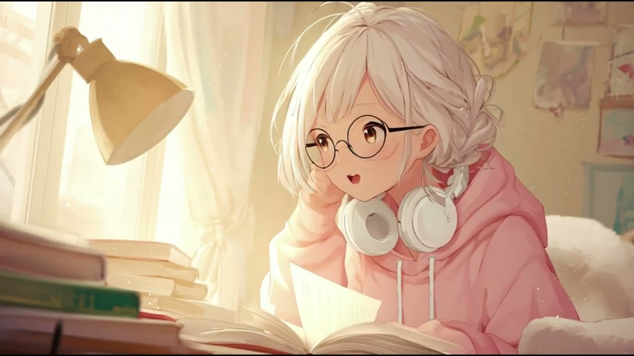 Cozy Study Night ☕ | Relaxing Lofi Music with Airi | Reading & Focus