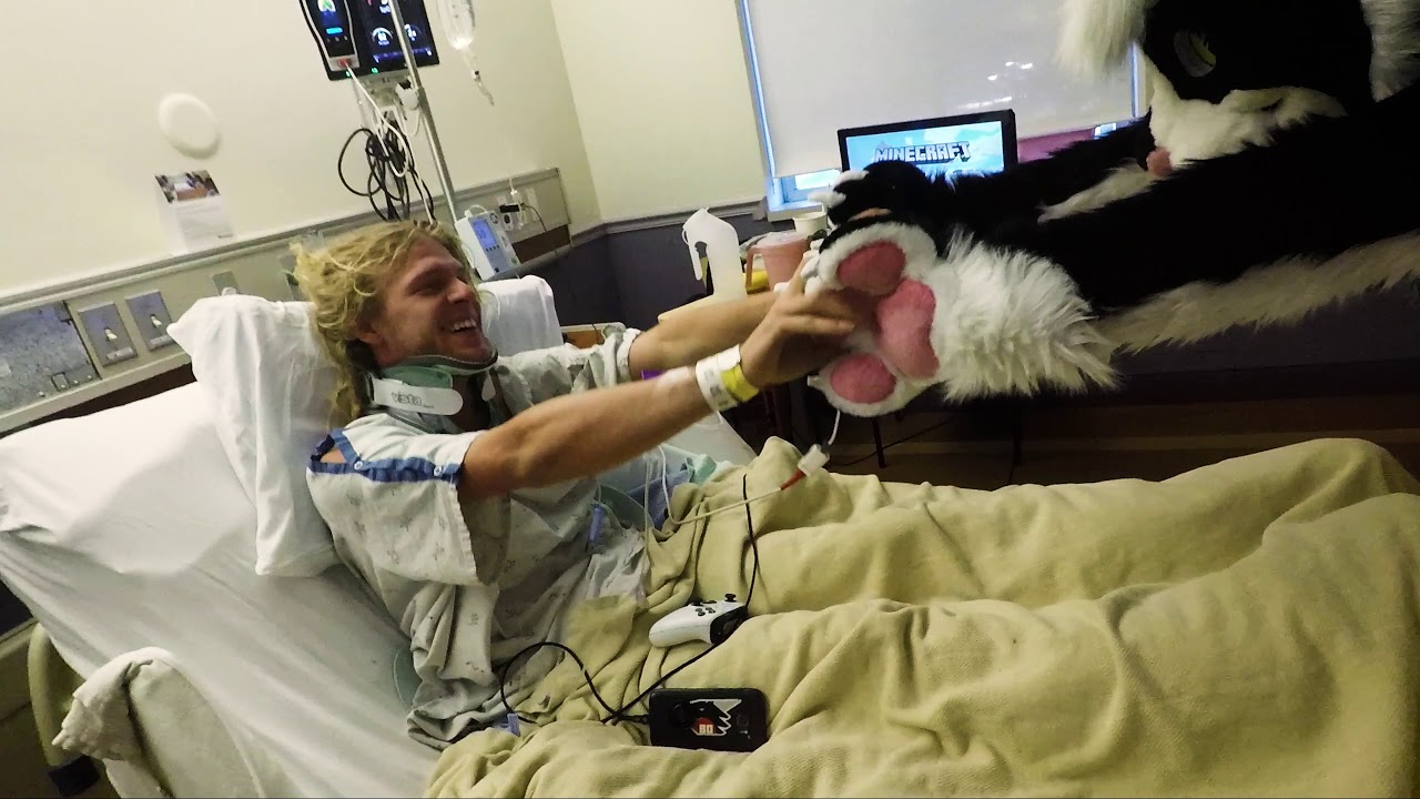 Suiting in a hospital and surprising a friend!