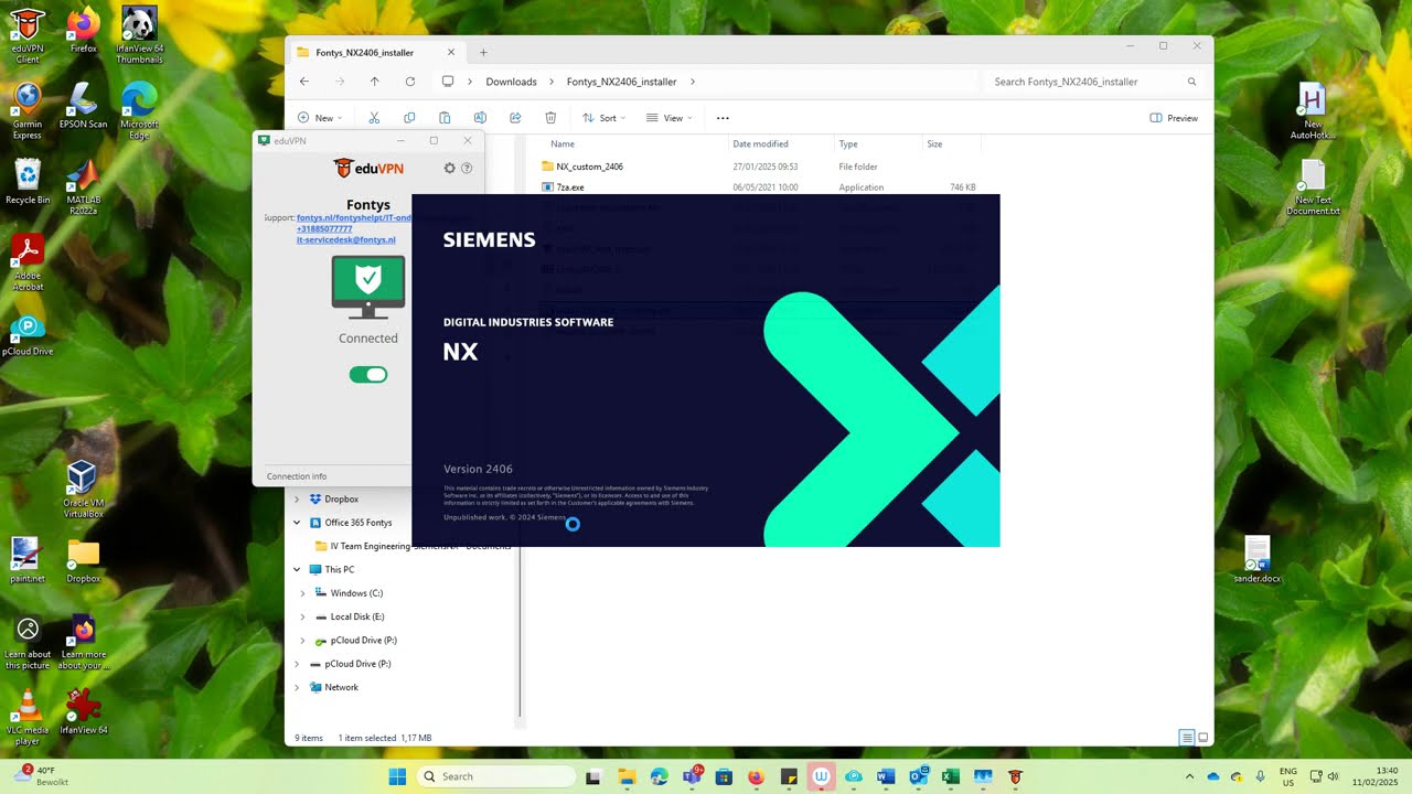 How to install NX2406 with the Fontys installer including a simpel FEM and topology example