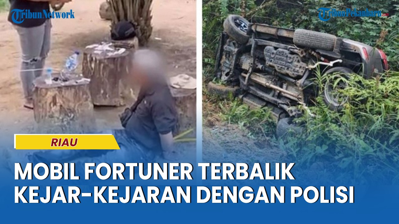 Fortuner Terbalik Kejar-kejaran dengan Polisi, Dua Pengedar Sabu Rohil Ditangkap