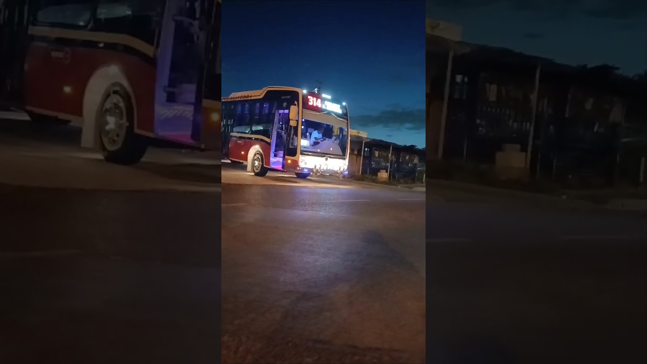 la salida de la linea 314 hacia la expo