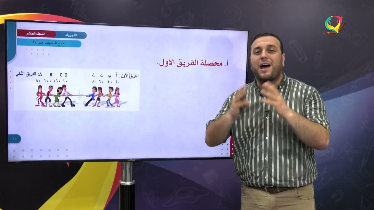 الفيزياء 10 - الفصل 1 | جمع المتجهات حسابياً