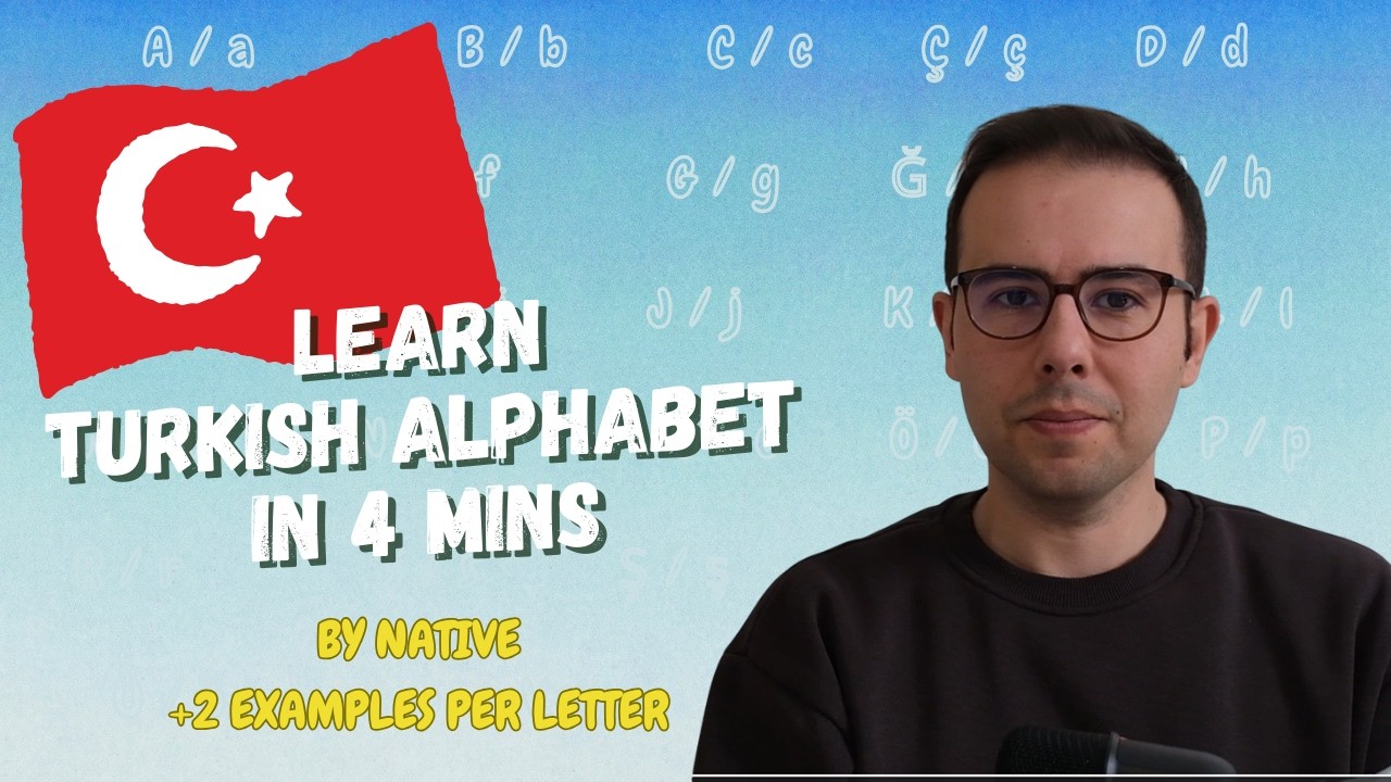 Turkish Alphabet: Native Teacher + 2 Words for Each Letter 🇹🇷