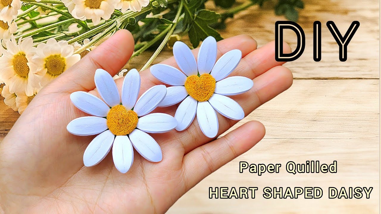 Paper Quilling Daisy Tutorial |Paper flowers #paperquilling #diy #papercraft