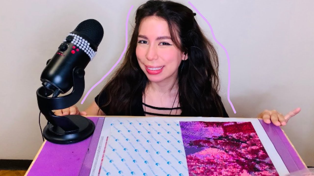 ASMR mascando chicle | diamond painting 💎 gum chewing | Sakura