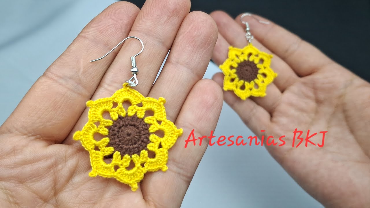 Acompáñame a hacer estos aretes a crochet / TUTORIAL crochet earrings