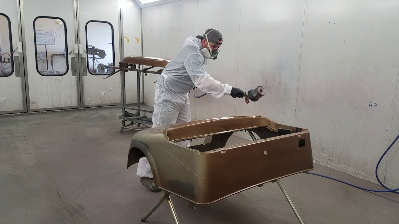 Painting Golf Cart with Axalta. Automotive painting