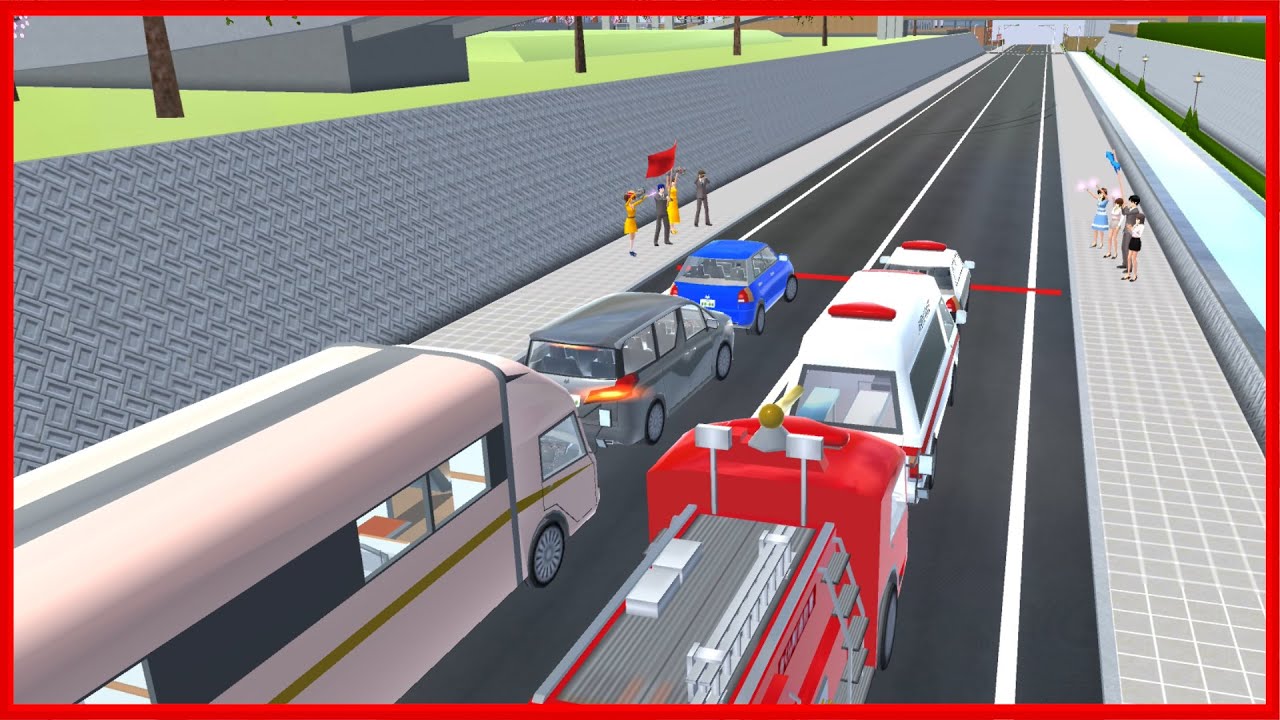 Priority Vehicles VS Regular Vehicles || SAKURA School Simulator