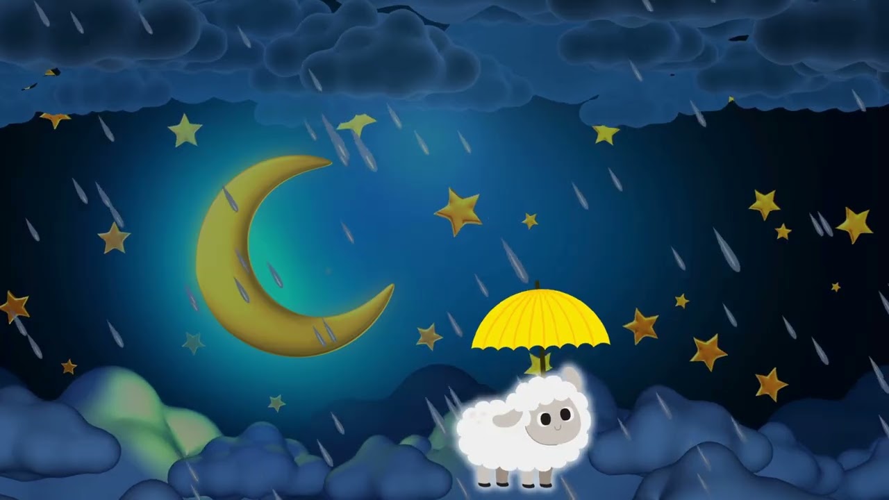 Baby Bear | Baby Sheep Gentle Night Scene | Sleep Sensory Video for Babies