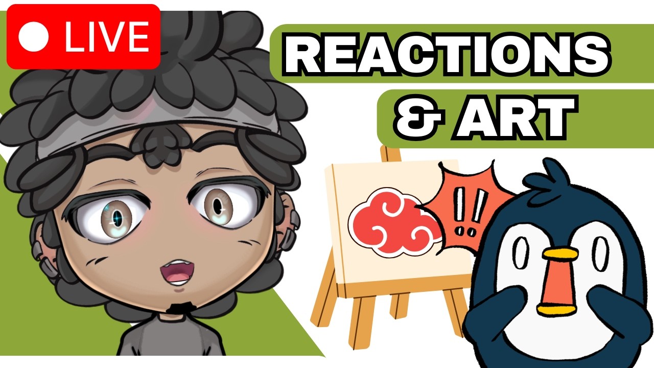 REACTIONS AN ANIME ART 6 | #HowToDraw #Drawing #animeart #vtuber  #reactions