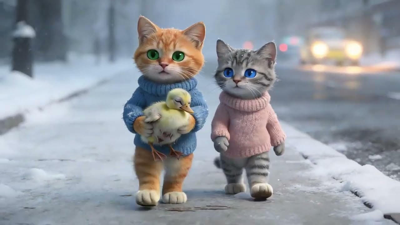 A Tiny Duckling Saved in the Snow | An Emotional Winter Story