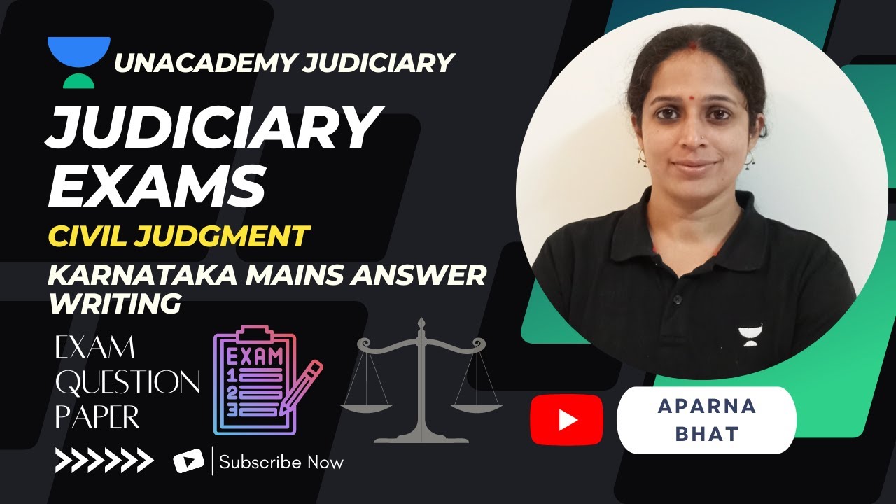 Civil Judgment | Karnataka Judiciary Mains Answer Writing | Aparna Bhat | Unacademy Judiciary