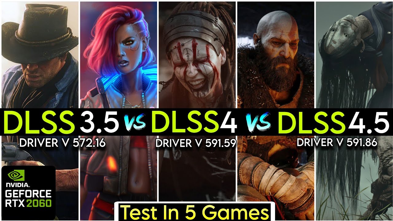 DLSS 3.5 vs DLSS 4 vs DLSS 4.5 - Test In 5 Games - ft. RTX 2060