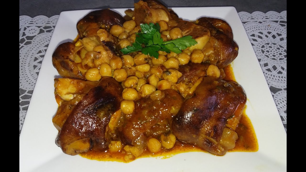PIED DE VEAU AU POIS CHICHE A LA MAROCAINE
