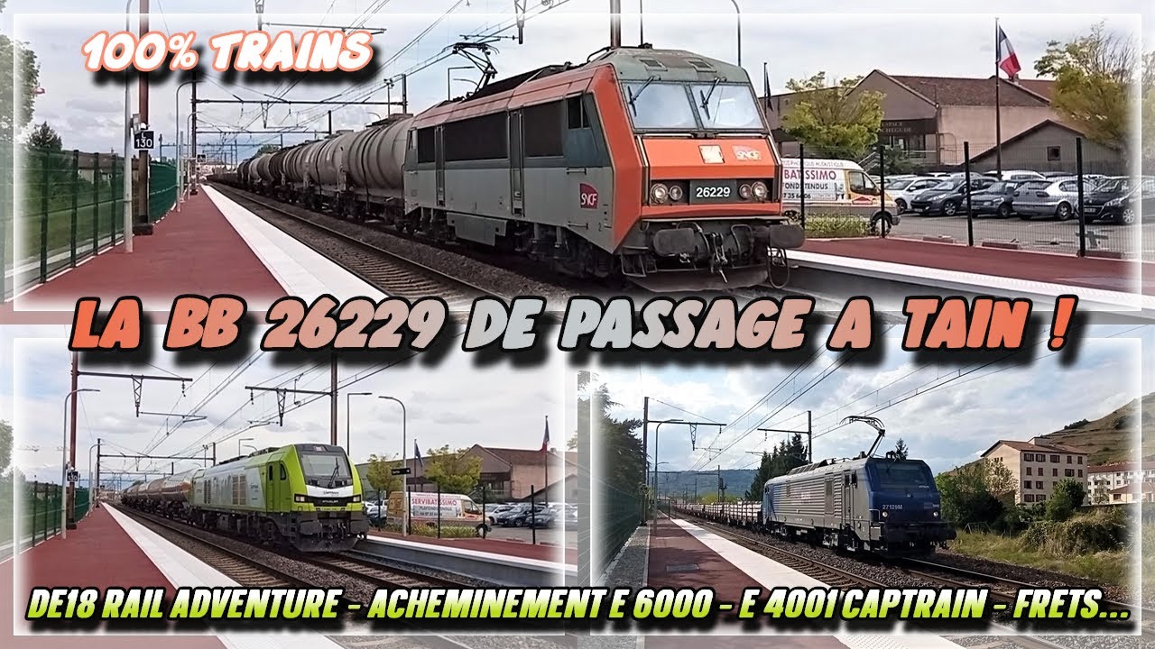 BB 26229 - Acheminement EURO 6000 - Train nucléaire - E 4001 CAPTRAIN - FRETS - INFRA à TAIN