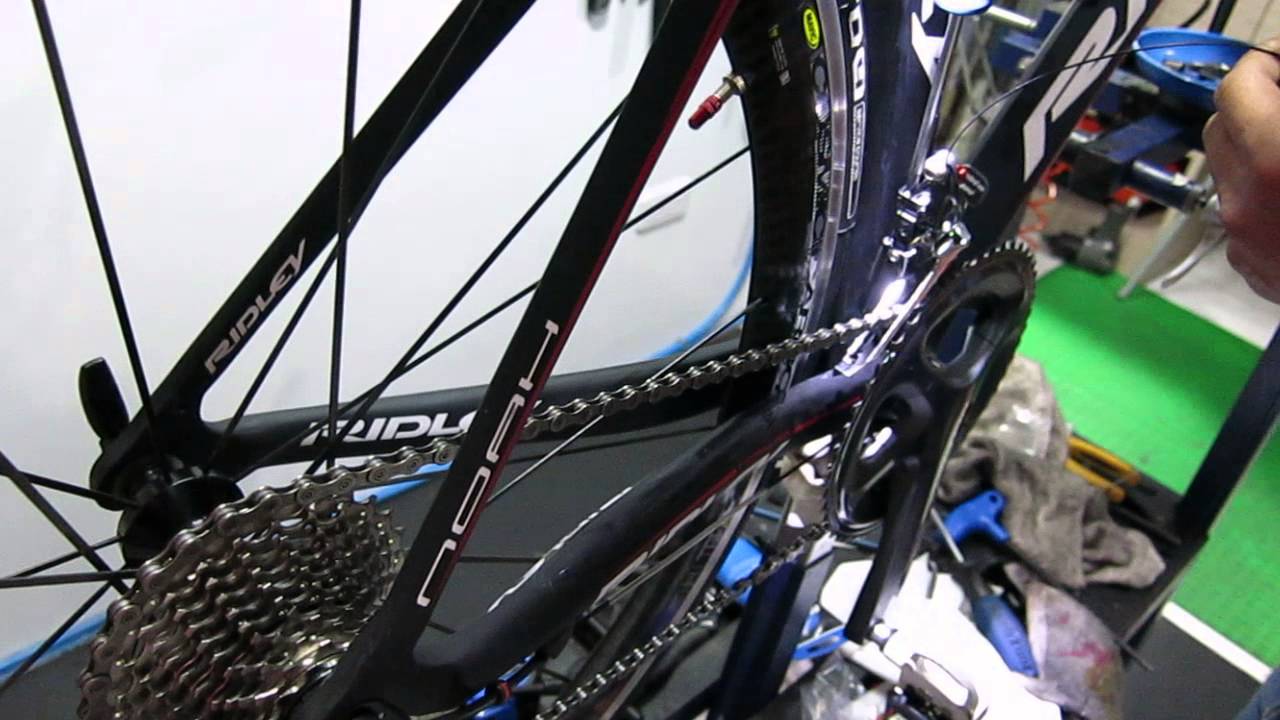 [1199運動小學堂]教你shimano 6800 11S 前變的走線及調整
