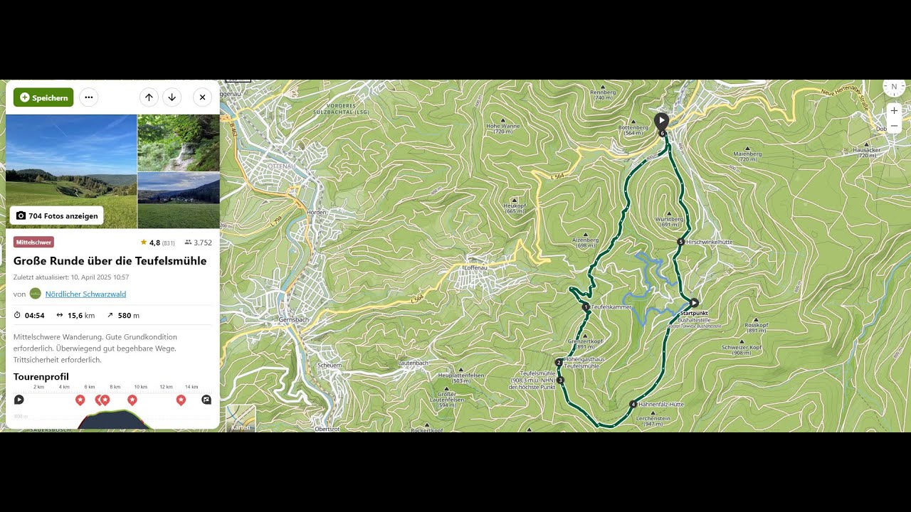 Große Runde über dieTeufelsmühle