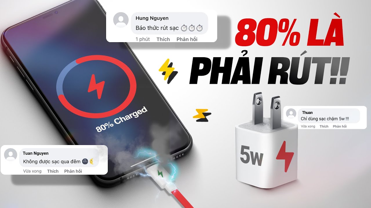 80% PIN LÀ PHẢI RÚT SẠC
