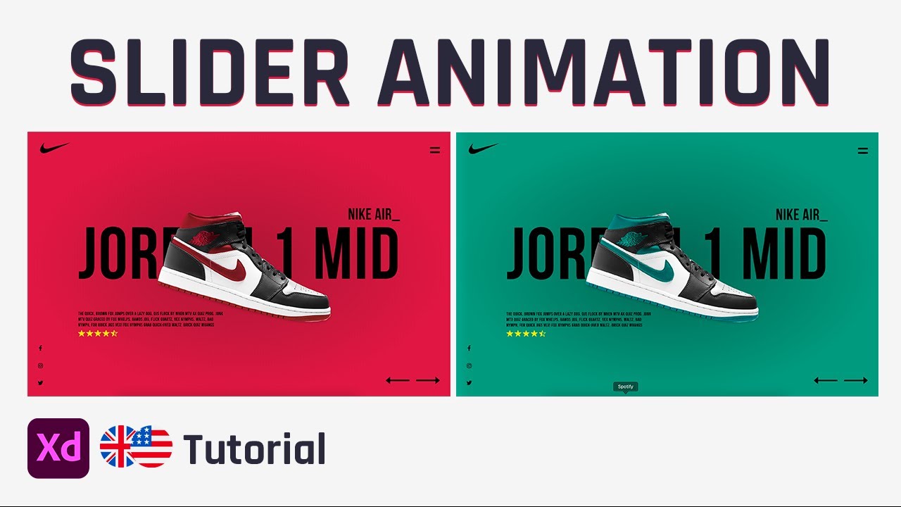 Slider Animation with Adobe Xd - ENG SUB