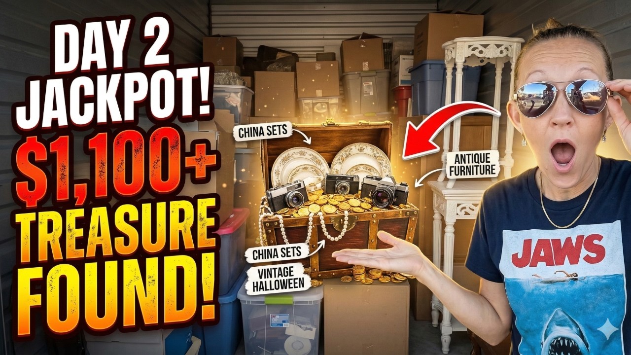 My $1,000 Storage Unit is a GOLDMINE! 😱$1,100 IN PROFIT found on Day 2! | Thrifting Coast-to-Coast