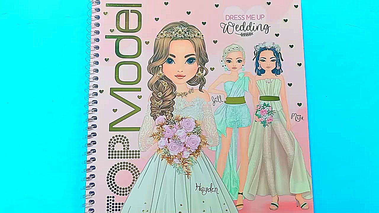 Hình dán thay trang phục | TOP MODEL DRESS ME UP WEDDING | dán hình thiết kế thời trang PART 1