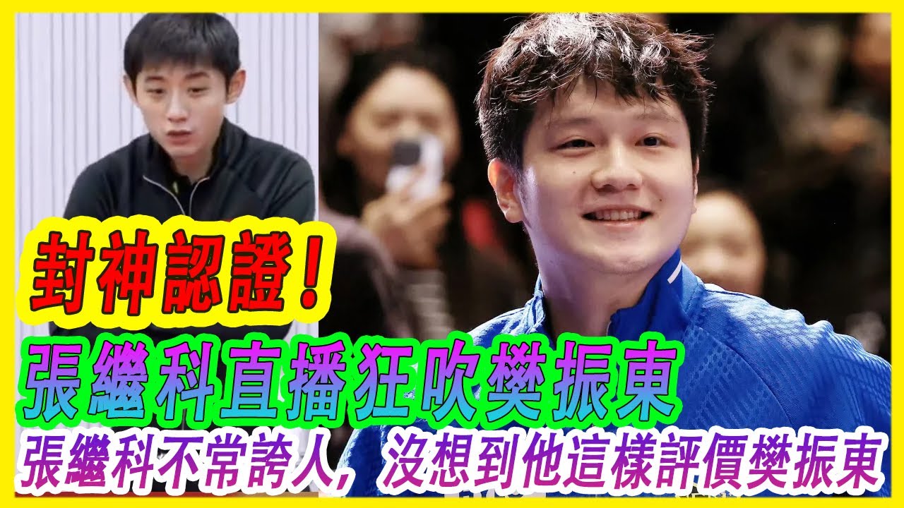 封神認證！張繼科直播狂吹樊振東，他打球像開了防失誤挂，德國杯壹日雙賽沖冠穩了？張繼科不常誇人，沒想到他這樣評價樊振東
