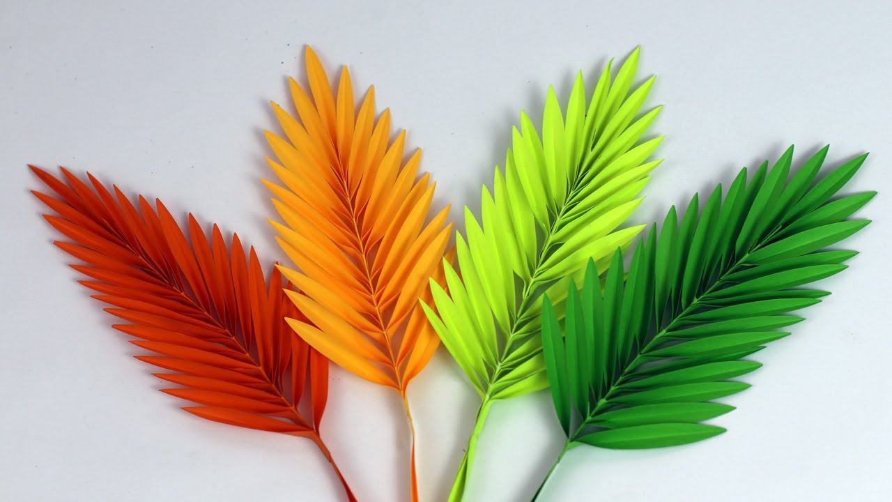 Easy Paper Leaf । Paper Leaves Making । Paper Crafts for School । DIY Paper Leaves Making