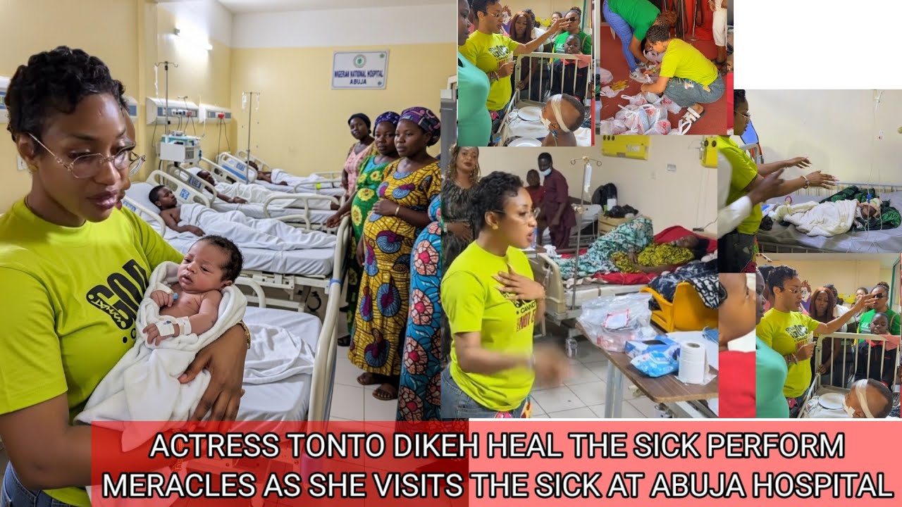 Tonto Dikeh Visits The Sick At The Hospital Pay They Hospital bills,Pray For Them & Give Money Gifts