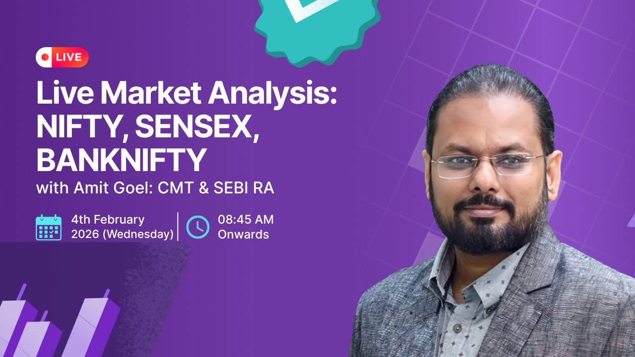 🔴 LIVE Market Analysis | 4th Feb 2026, 8:45AM | Amit Goel | Upstox