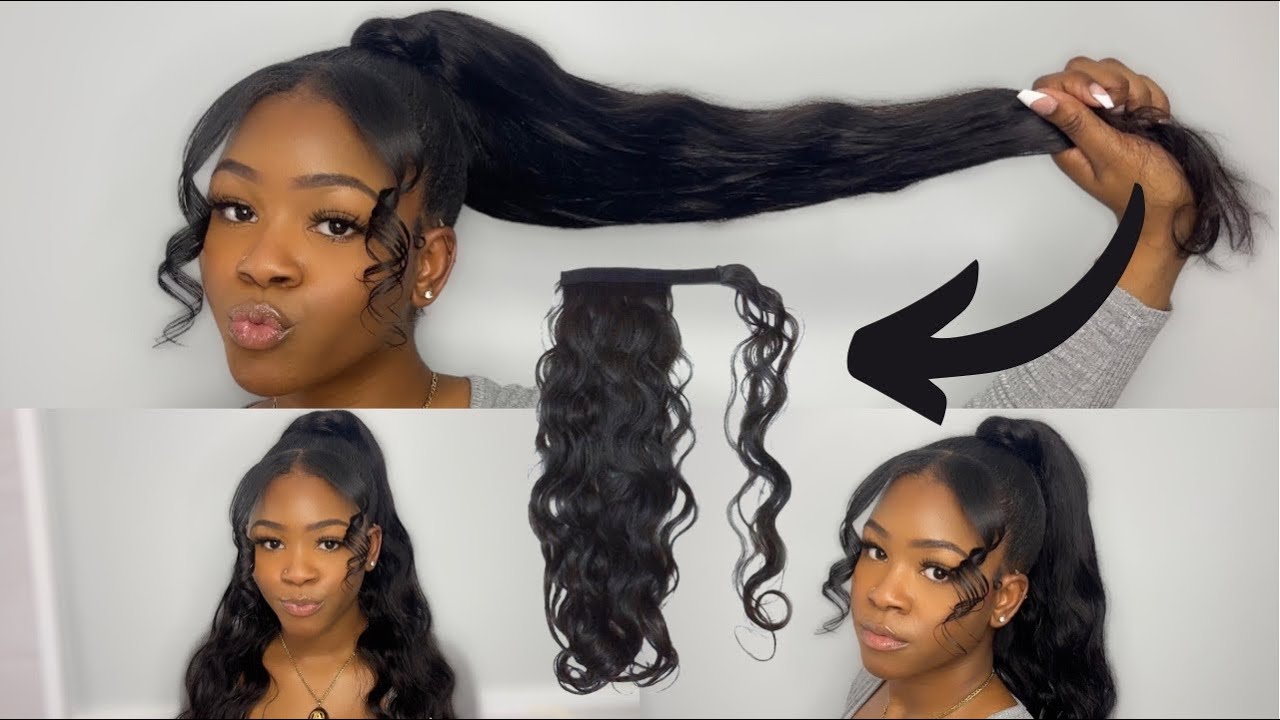 QUICK & EASY GLUELESS Wrap Around PONYTAIL 💆🏽&zwj;♀️ *Beginner Friendly*
