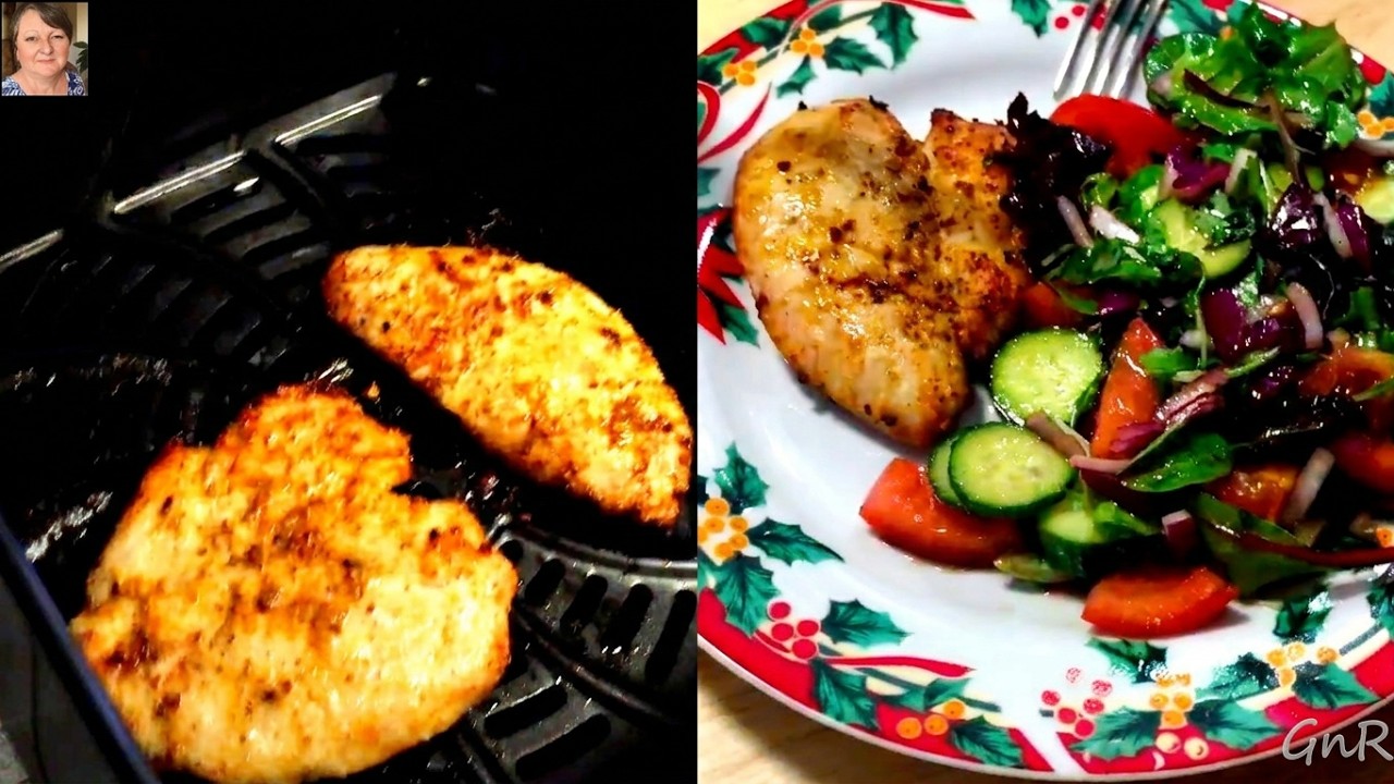 Pierś Indyka z Air Fryer z Sałatką / Air Fryer Turkey Breast with Salad.
