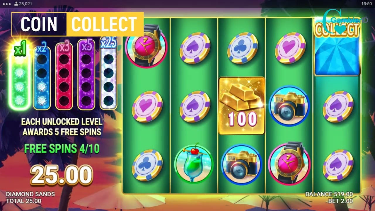 Diamond Sands by Just For The Win Video Review | GamblerID