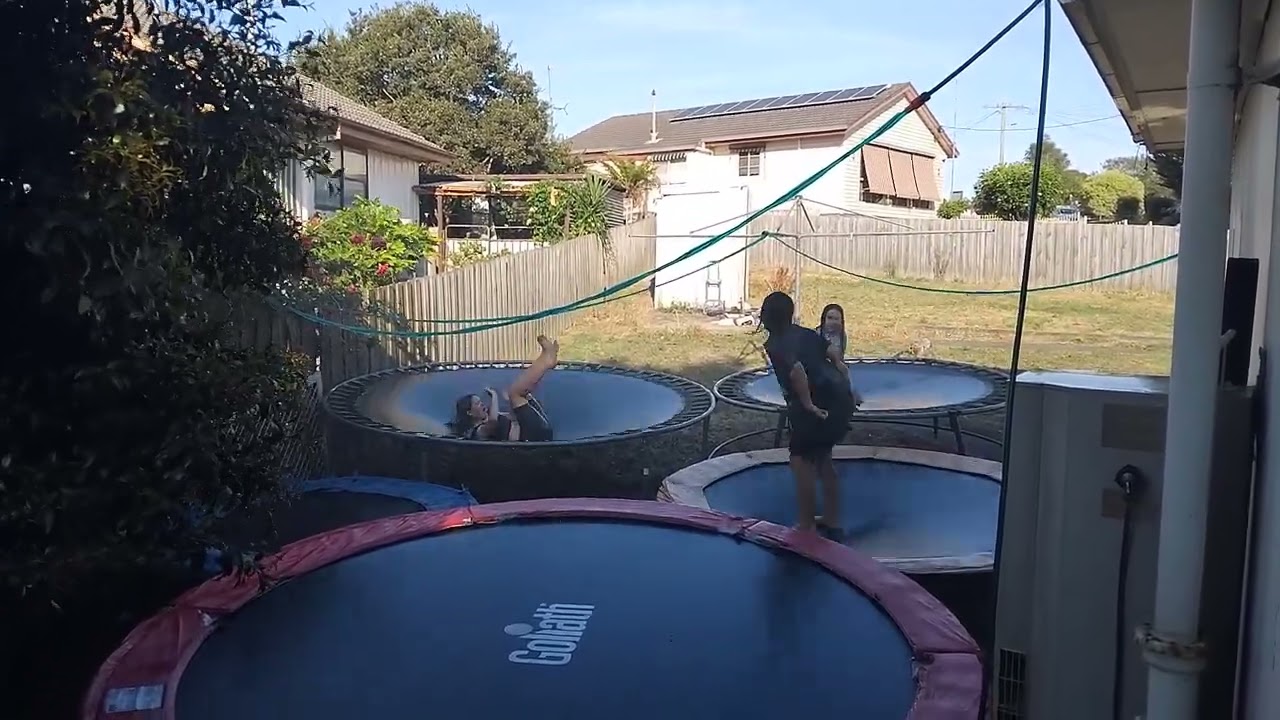 Water fun in the country water trampoline 