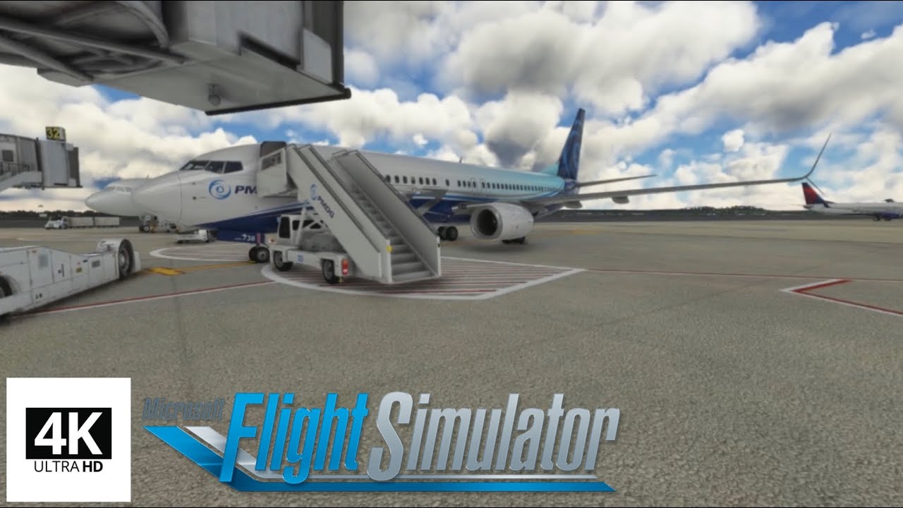 [4K & 1080P] Pilot Boarding B737-800 @ KDCA | CUSTOM Ronald Reagan Airport SCENERY | MSFS 2020