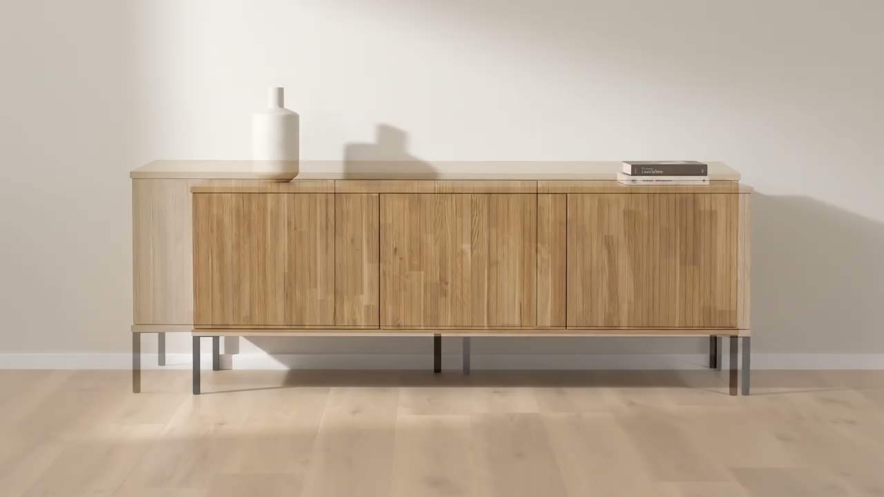 Sideboard New Gravure - 150 cm - Eiche massiv - Eiche