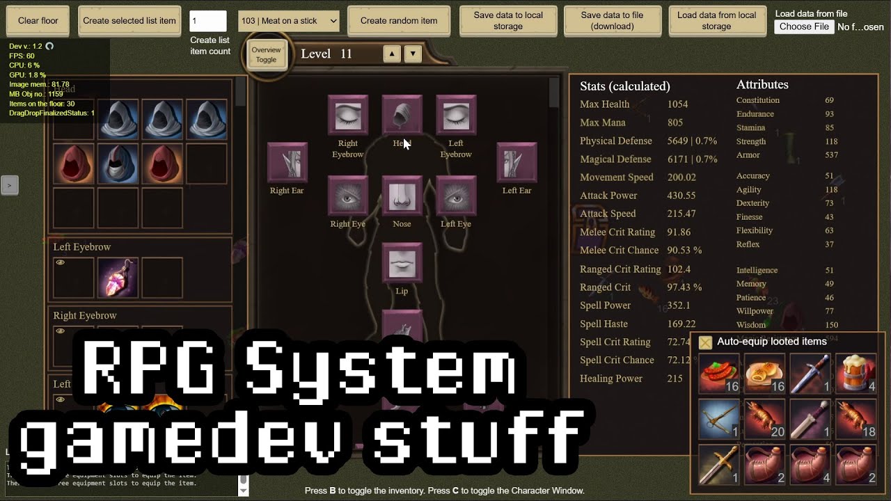 🎲⚔️ Old-School RPG Loot & Stats System (For Theorycrafting Nerds)