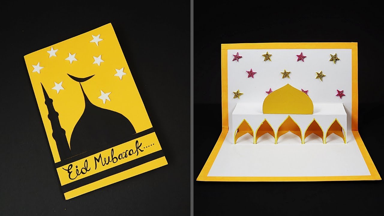 How To Make Eid Card | DIY Pop Up Mosque Card | Handmade Greeting Card For Eid