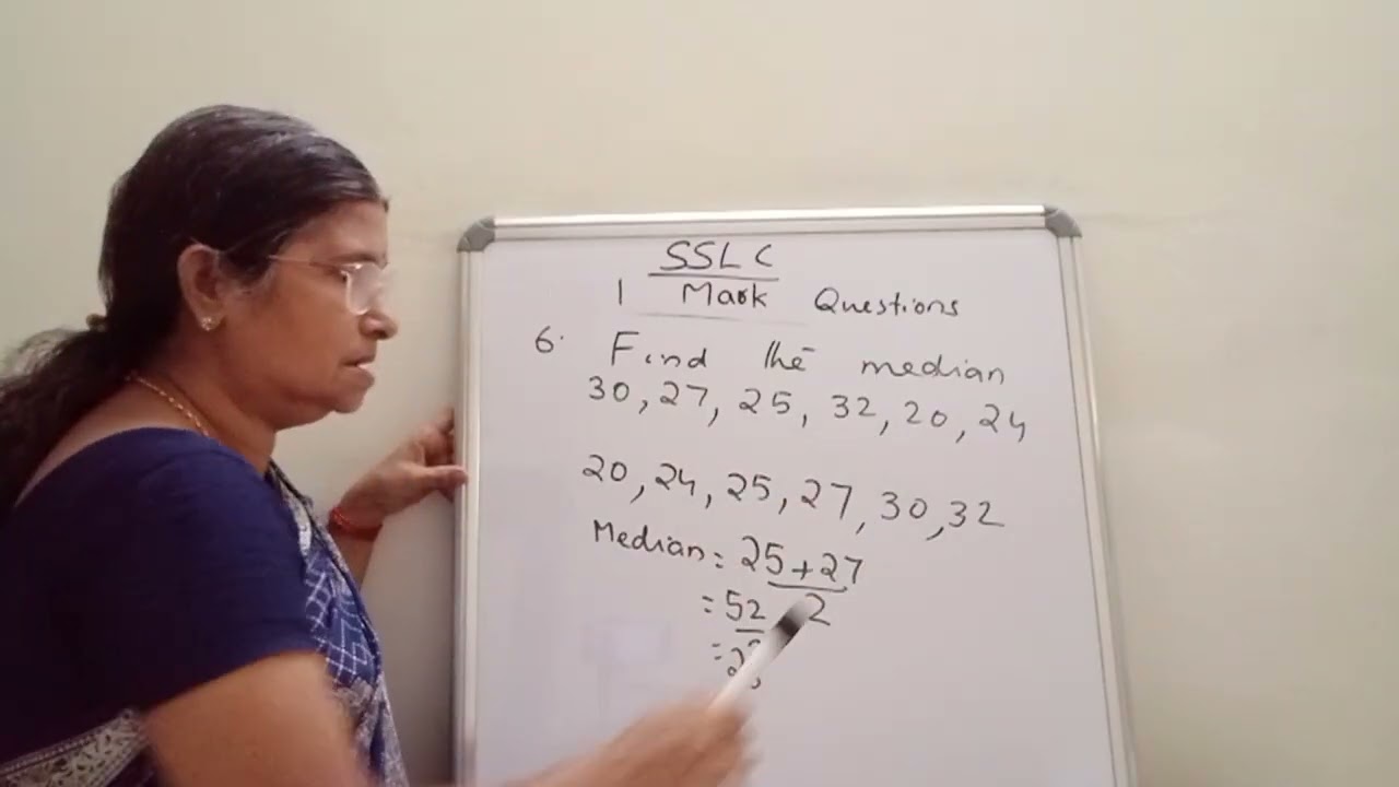 Maths SSLC 1 mark questions for Annual exam 