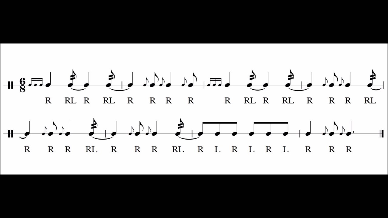 6/8tel Einschlagen   Tempo 72