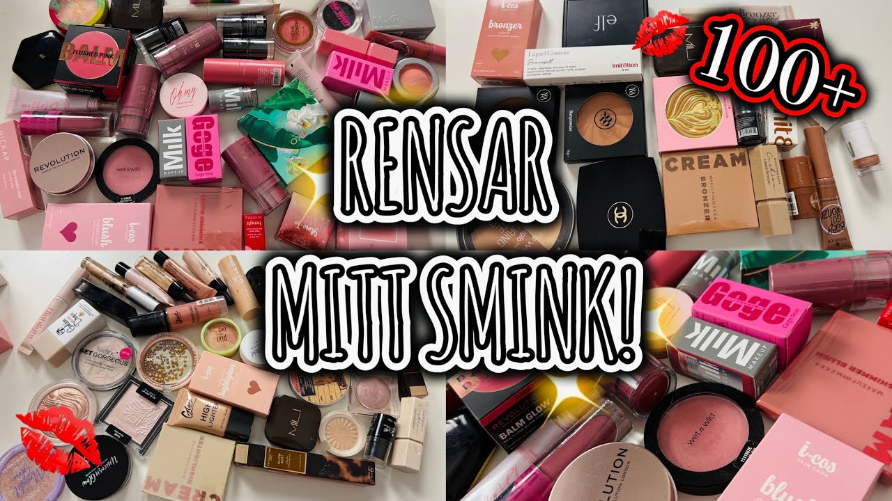 RENSAR MITT SMINK!💄 100+ produkter!!!