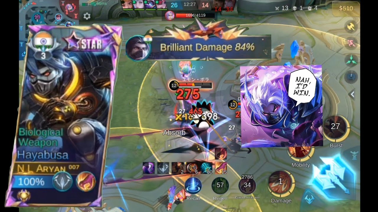 This ling think he can counter me || HAYABUSA SOLO GAMEPLAY || SOLO RANKED || MLBB