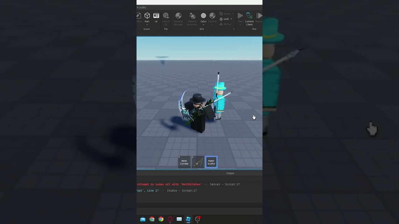 Water Scythe M1                  #roblox #mythicrealms #robloxadventuregame #robloxgame #primedemon