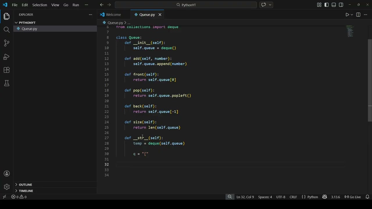 Data Structures Lesson 04 Cont'd | Implementing Custom Queue Class & User Input | PyMasters Scholars