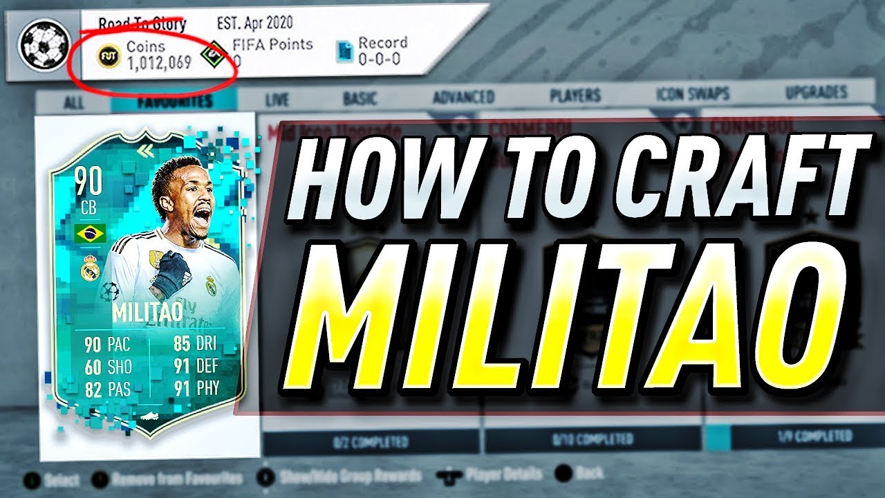 HOW TO CRAFT PREMIUM MILITAO FOR FREE (FASTEST METHOD) - FIFA 20 FLASHBACK MILITAO CRAFTING GUIDE
