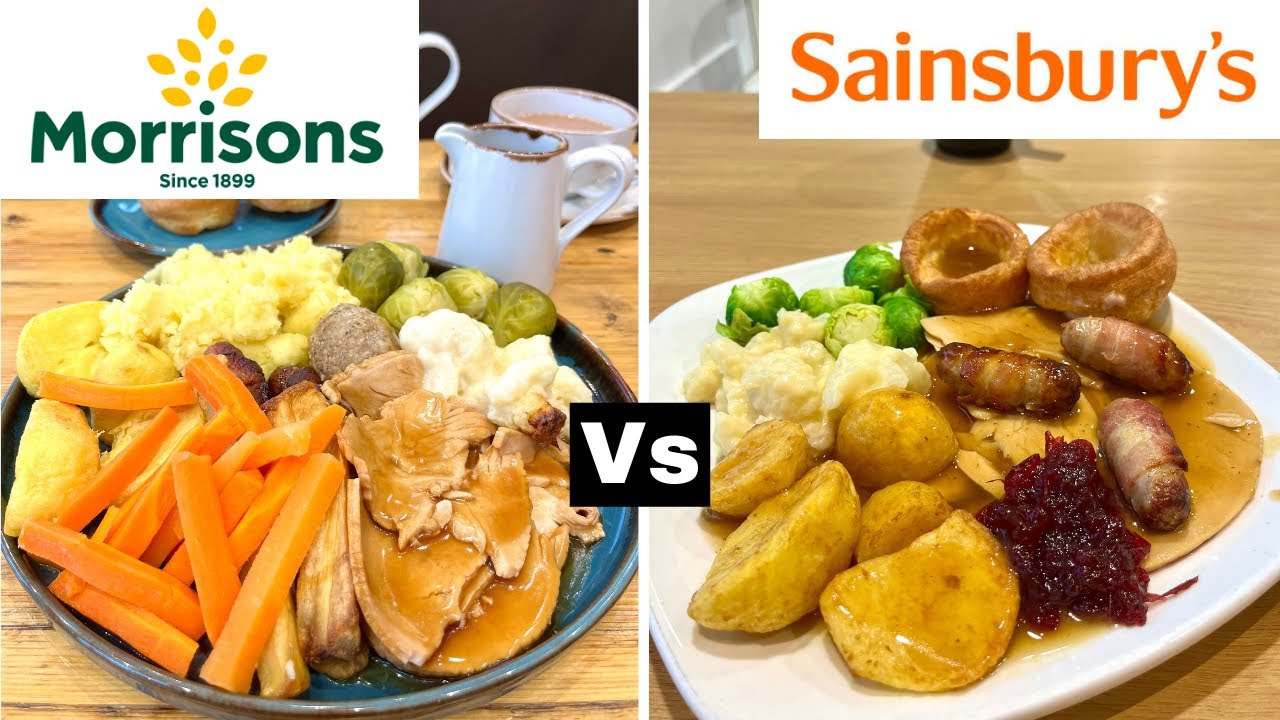 Рождественский ужин! — Morrisons против Sainsbury's — Чувствуете разницу?
