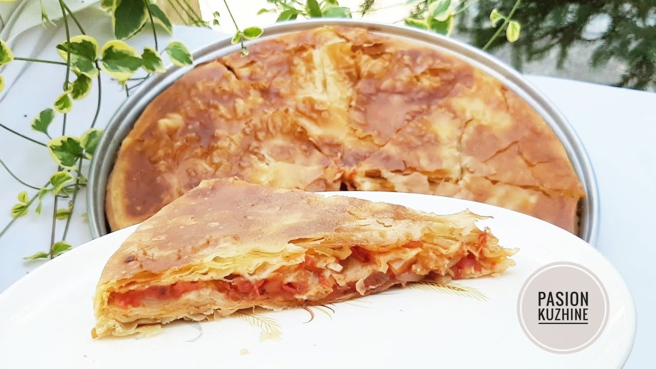 Byrek me qepë ,domate e rigon /byreku i verës !